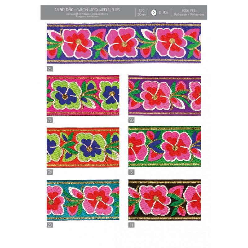 Stephanoise S4782 - GALON JACQUARD FLEURS
