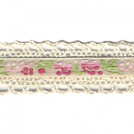 stephanoise S4860 - JACQUARD/DENTELLE COTON 23 MM