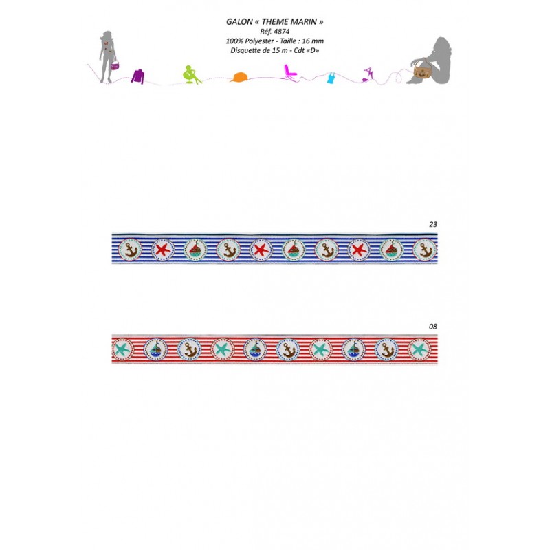 Stephanoise S4874 - GALON "THEME MARIN"