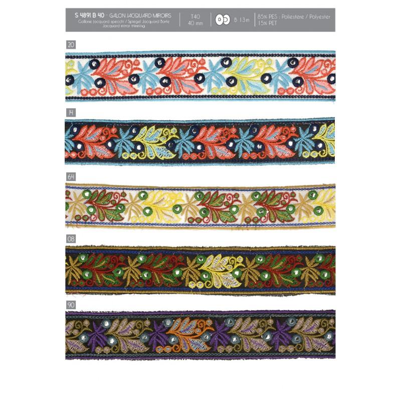 Stephanoise S4891 - GALON JACQUARD MIROIRS