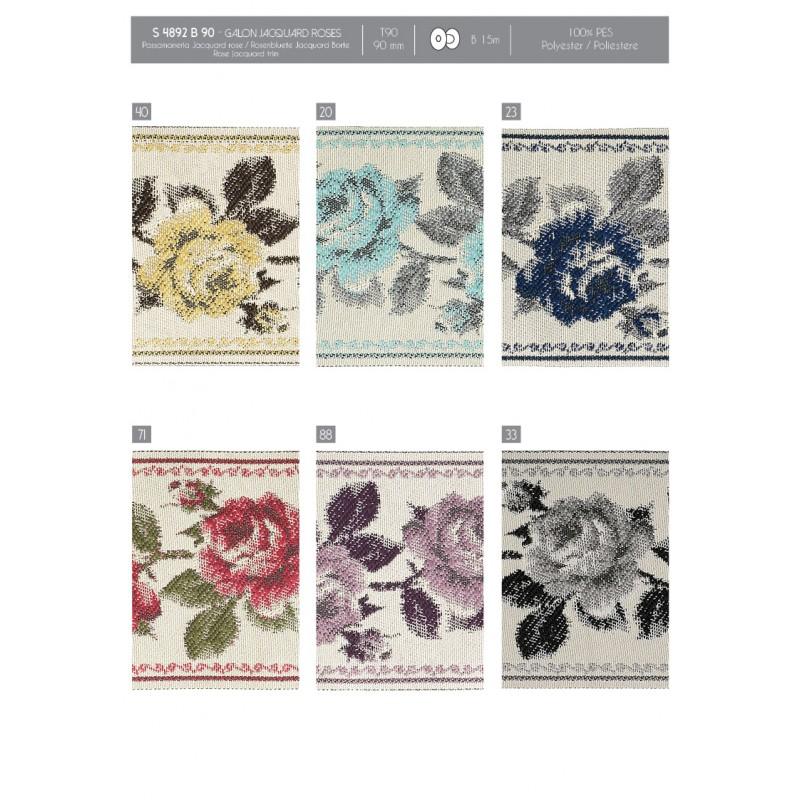 Stephanoise S4892 - GALON JACQUARD ROSES