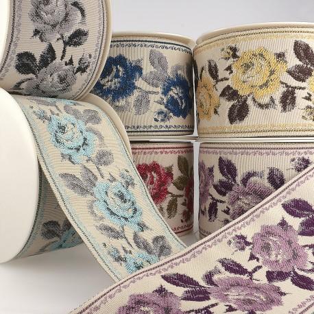 stephanoise S4892 - GALON JACQUARD ROSES