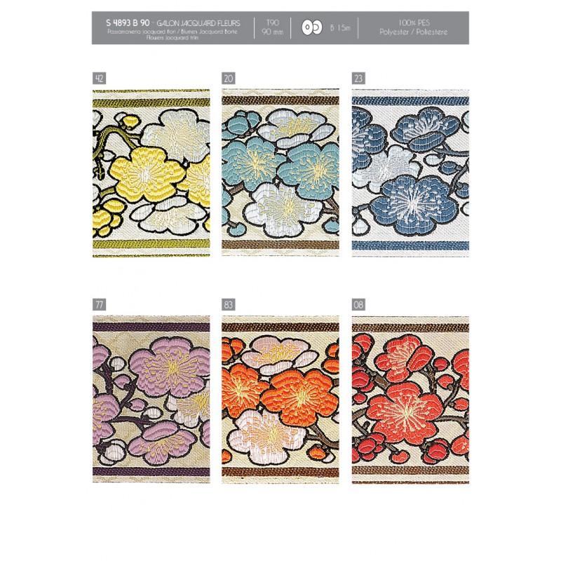 Stephanoise S4893 - GALON JACQUARD FLEURS