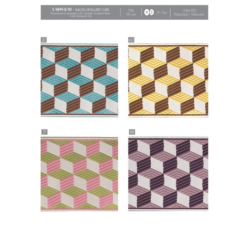 Stephanoise S4894 - GALON JACQUARD CUBE