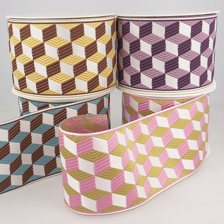 stephanoise S4894 - GALON JACQUARD CUBE