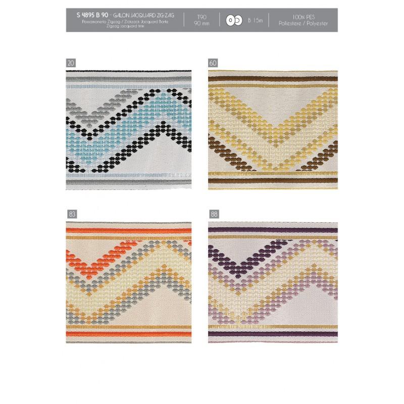 Stephanoise S4895 - GALON JACQUARD ZIG-ZAG