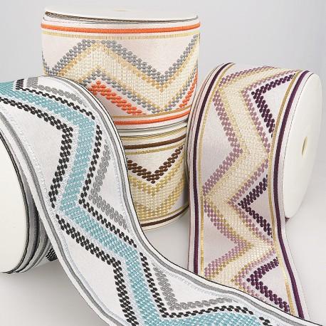 Stephanoise S4895 - GALON JACQUARD ZIG-ZAG