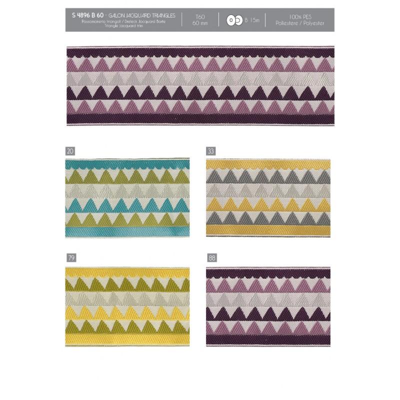 Stephanoise S4896 - GALON JACQUARD TRIANGLES