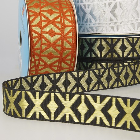 stephanoise S4899 - GALON JACQUARD GÉOMÉTRIQU E