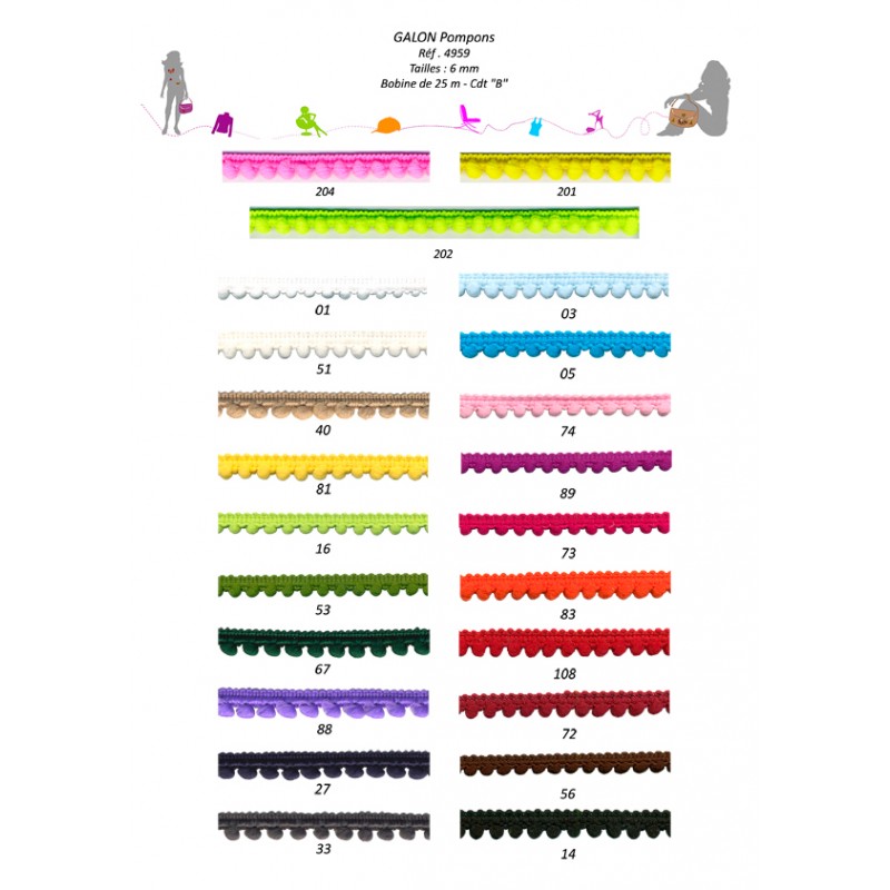 Stephanoise S4959 - GALON POMPONS