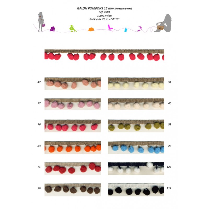Stephanoise S4981 - GALON POMPONS