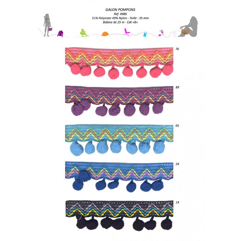 Stephanoise S4986 - GALON POMPONS 35 MM