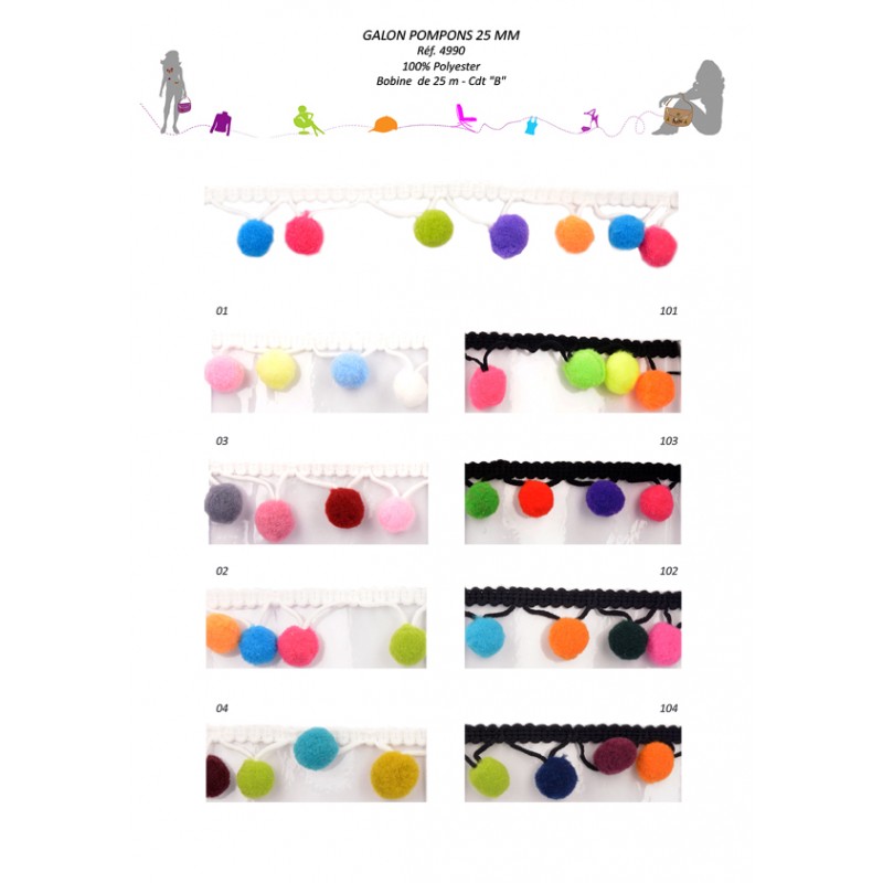 Stephanoise S4990 - GALON POMPONS