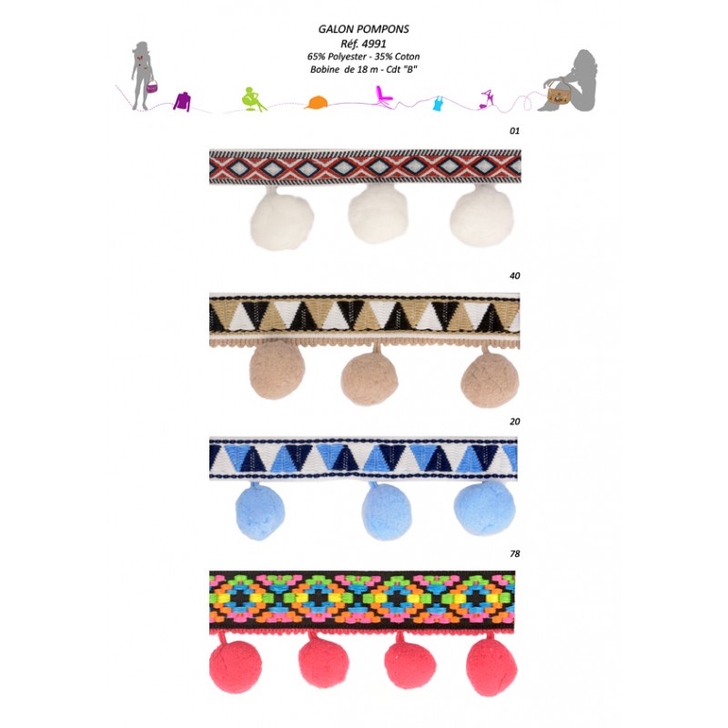 Stephanoise S4991 - GALON POMPONS