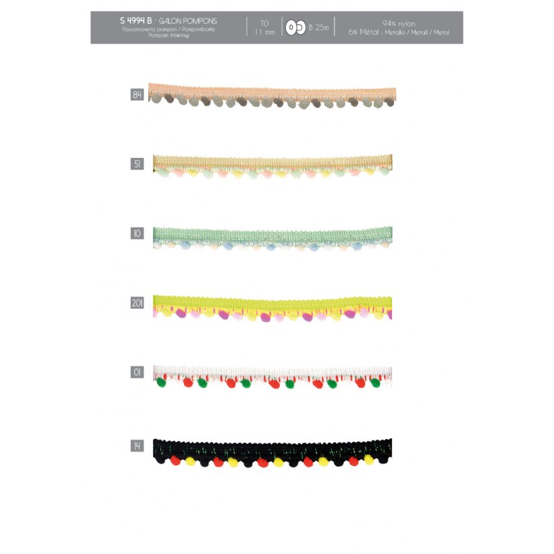 Stephanoise S4994 - GALON POMPONS