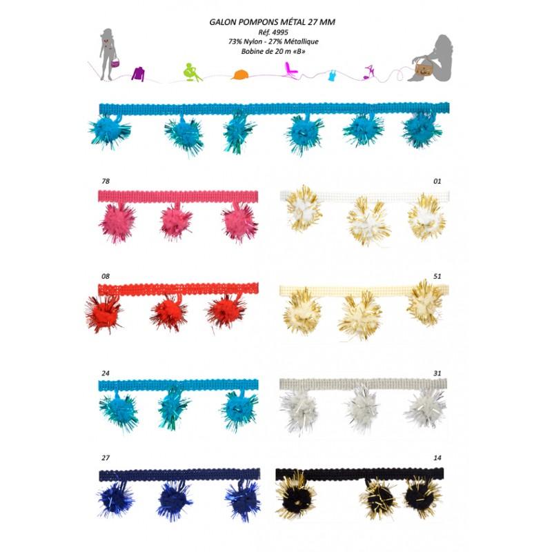 Stephanoise S4995 - GALON POMPONS METAL