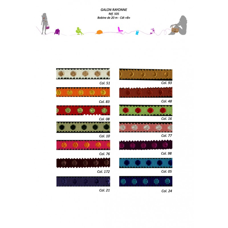 Stephanoise S505 - GALON RAYONNE