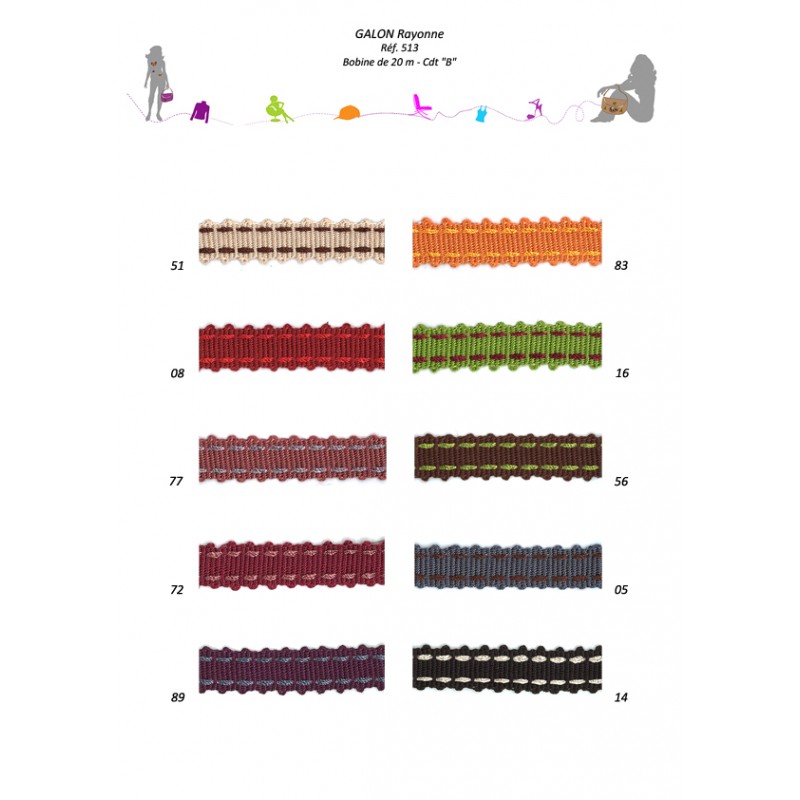 Stephanoise S513 - GALON RAYONNE ASSORT4965