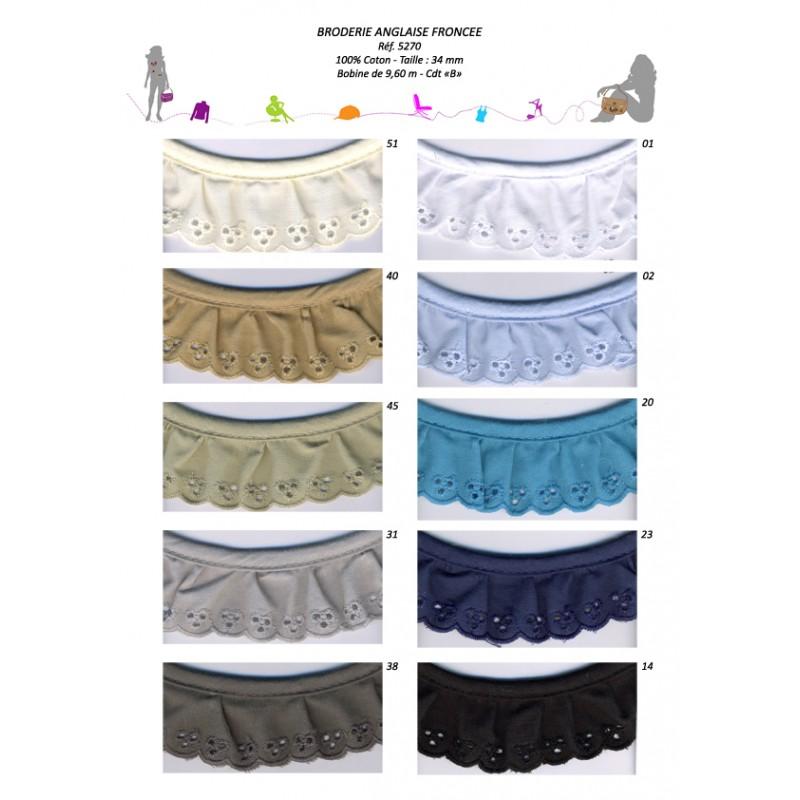 Stephanoise S5270 - BRODERIE ANGLAISE FRONCEE