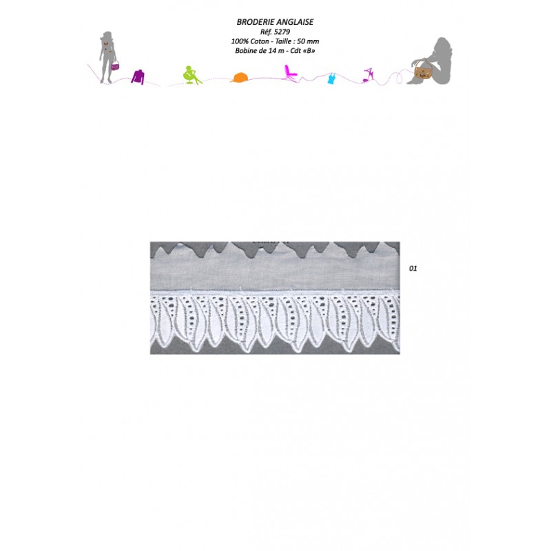 Stephanoise S5279 - BRODERIE ANGLAISE 50 MM
