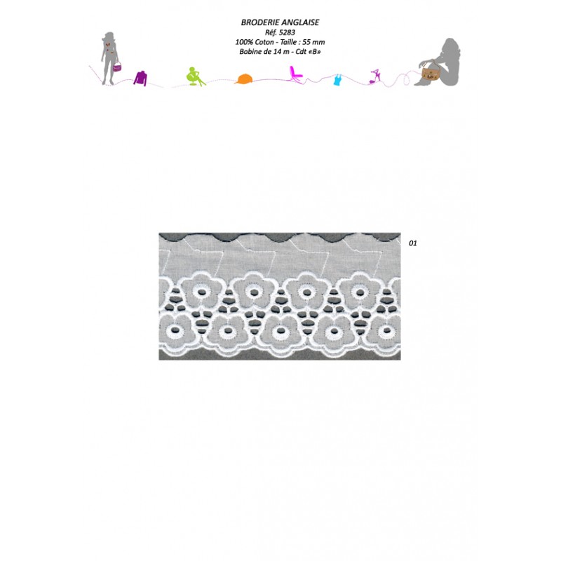 Stephanoise S5283 - BRODERIE ANGLAISE 55 MM