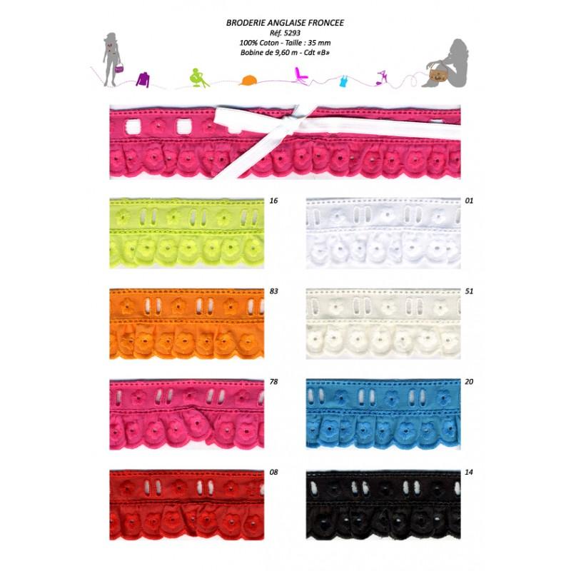 Stephanoise S5293 - BRODERIE ANGLAISE FRONCEE