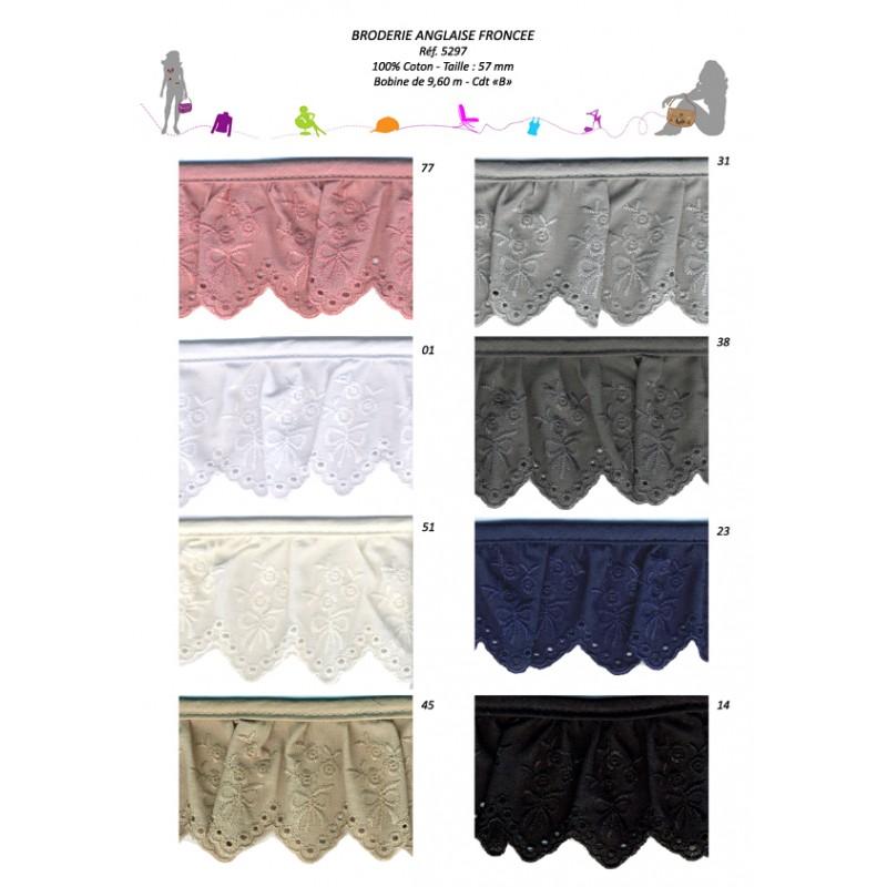 Stephanoise S5297 - BRODERIE ANGLAISE FRONCEE