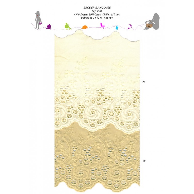 Stephanoise S5301 - BRODERIE ANGLAISE 150MM