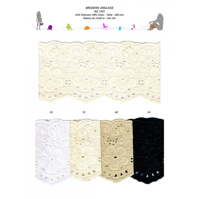 Stephanoise S5302 - BRODERIE ANGLAISE 100MM