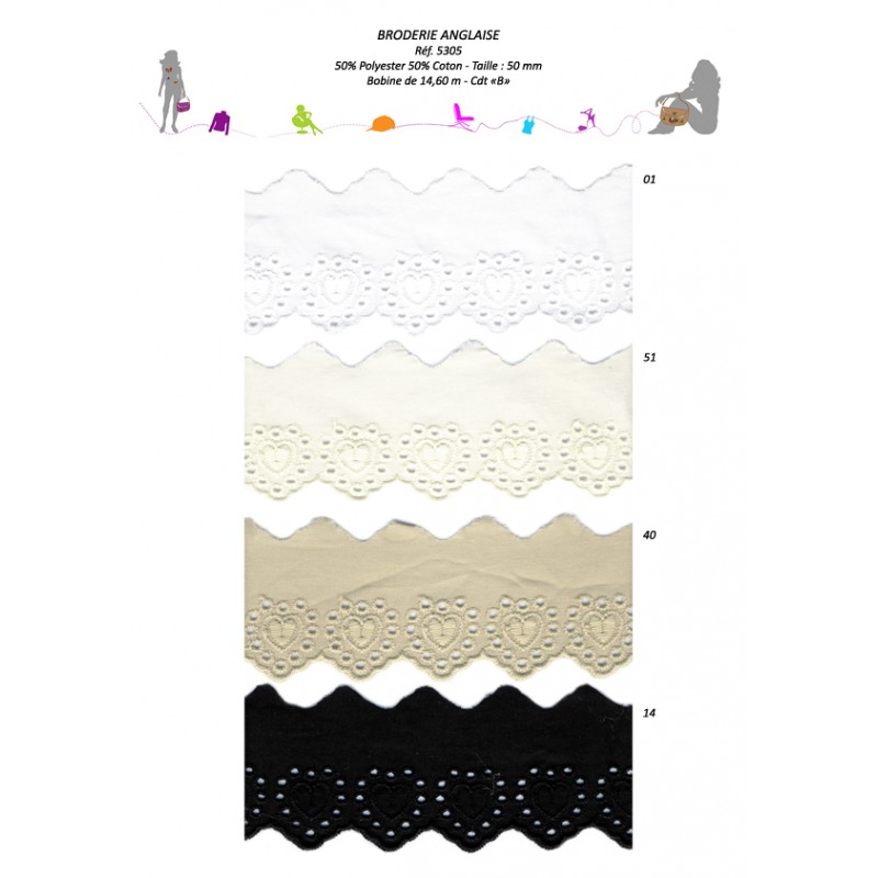 Stephanoise S5305 - BRODERIE ANGLAISE 50MM