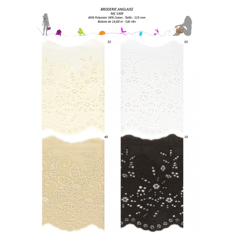 Stephanoise S5309 - BRODERIE ANGLAISE 115MM