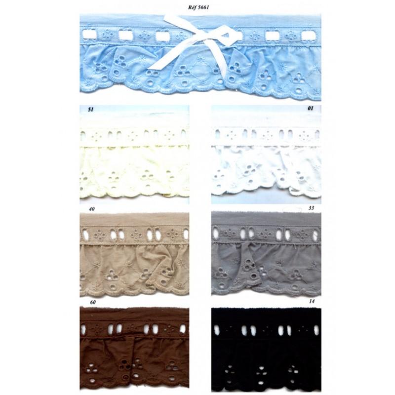 Stephanoise S5661 - BRODERIE ANGLAISE FRONCEE 5 5 CM