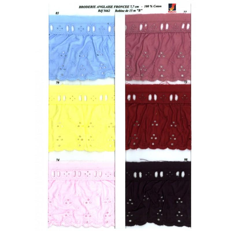 Stephanoise S5662 - BRODERIE ANGLAISE FRONCEE 7 7CM