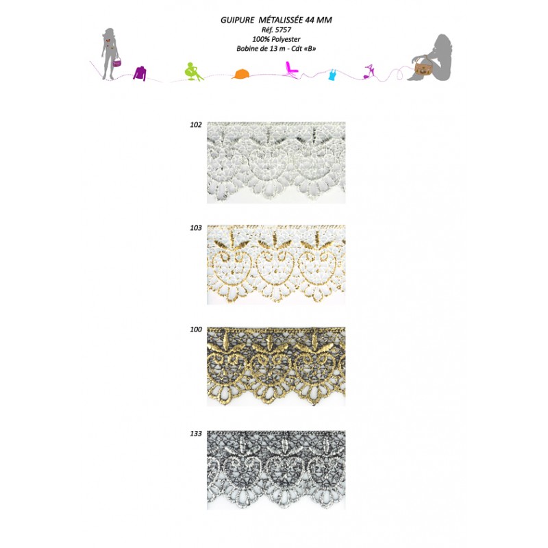 Stephanoise S5757 - GUIPURE METALLISEE