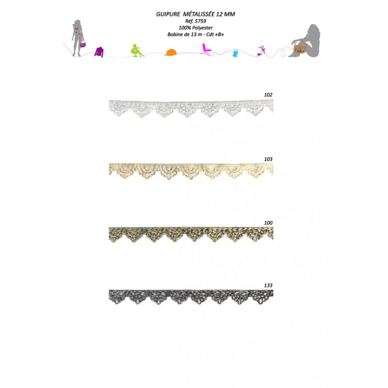 Stephanoise S5759 - GUIPURE METALLISEE