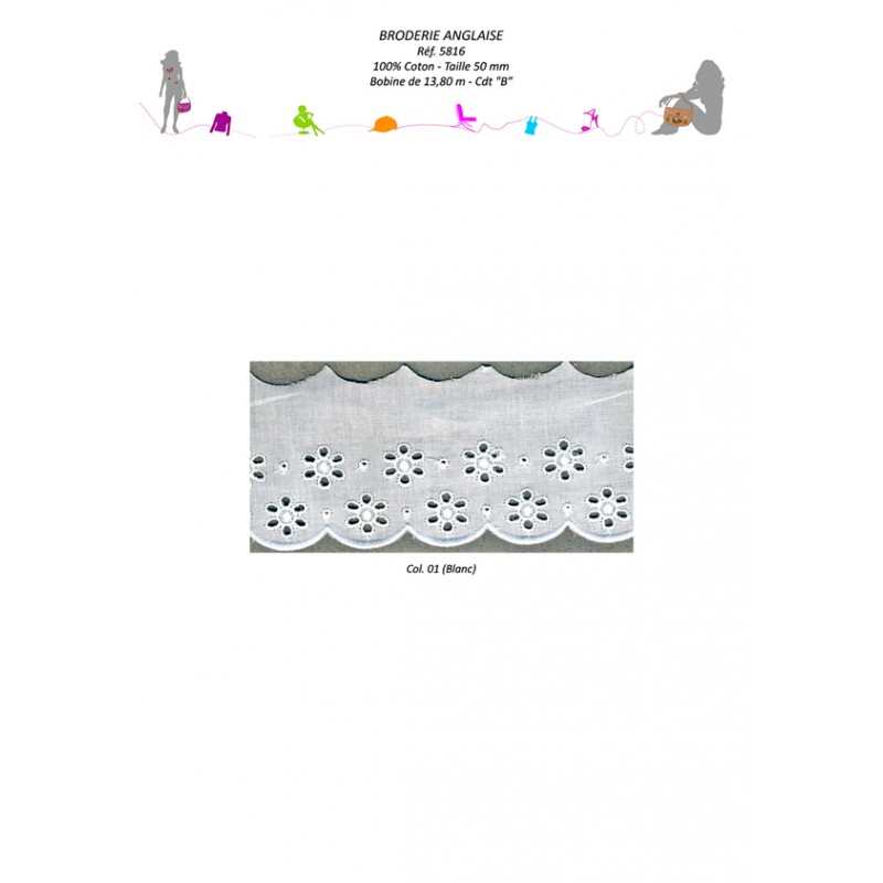 Stephanoise S5816 - BRODERIE ANGLAISE 50 MM