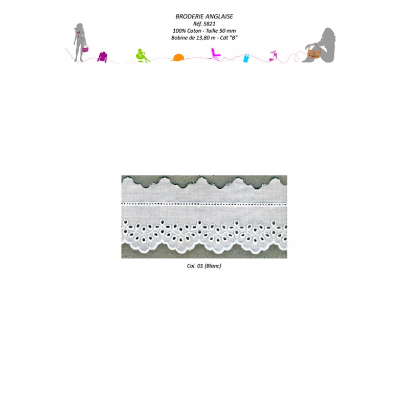 Stephanoise S5821 - BRODERIE ANGLAISE 50 MM