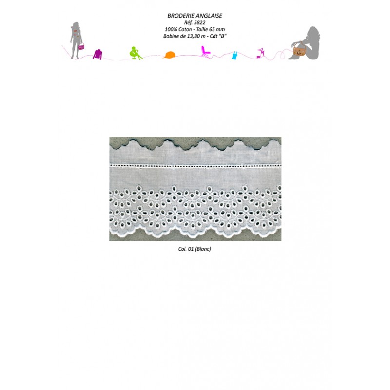 Stephanoise S5822 - BRODERIE ANGLAISE 65 MM