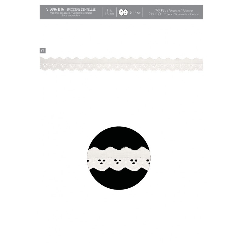 Stephanoise S5846 - BRODERIE DENTELLÉE