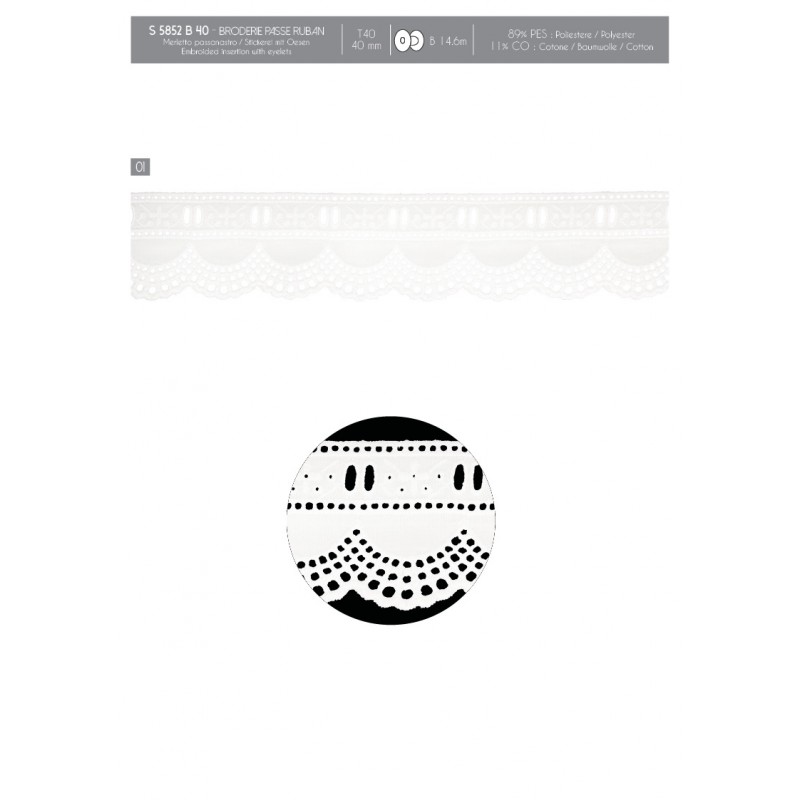 Stephanoise S5852 - BRODERIE PASSE RUBAN