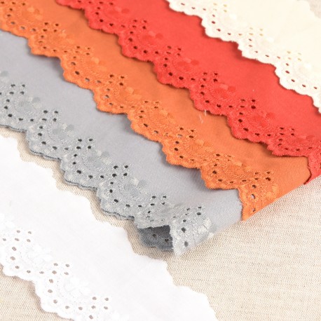 stephanoise S5864 - BRODERIE FLEURS FESTONNEE