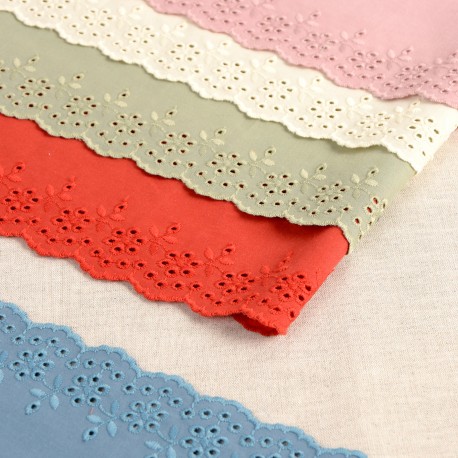 stephanoise S5865 - BRODERIE FLEURS FESTONNEE