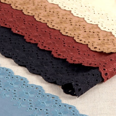 stephanoise S5866 - BRODERIE FLEURS FESTONNEE