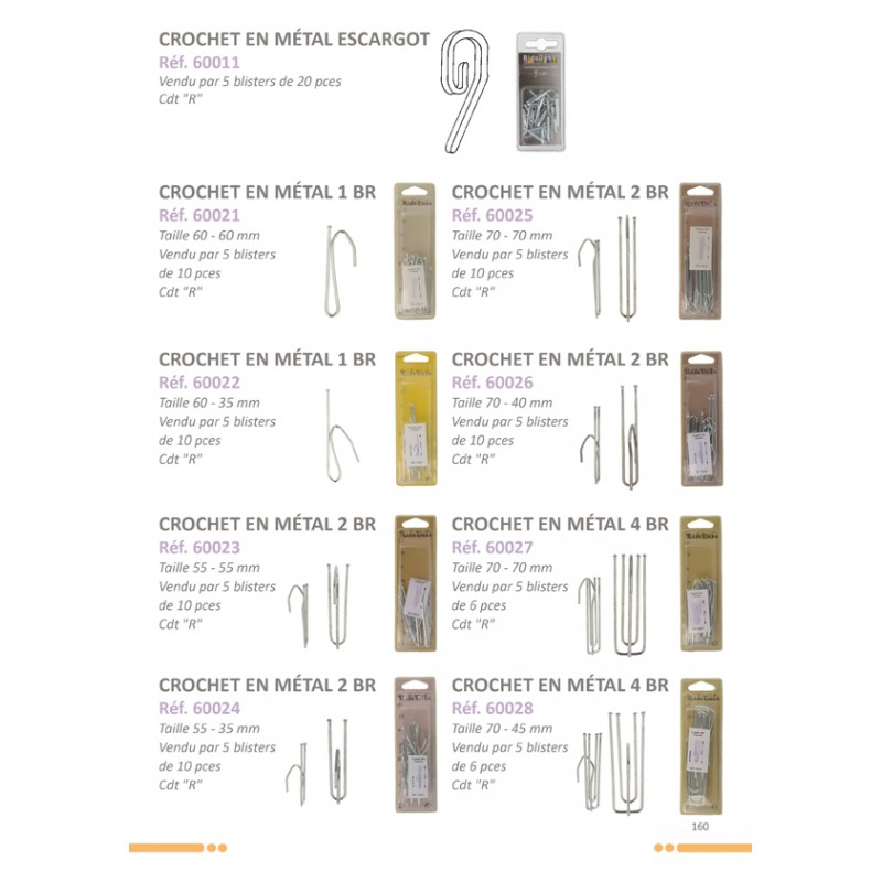 Stephanoise S60027 - 6 AGRAFES 4 BRANCHES 70/70