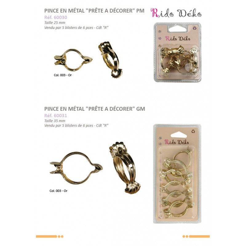 Stephanoise S60030 - CLIPS RIDEAUX SANS DECO