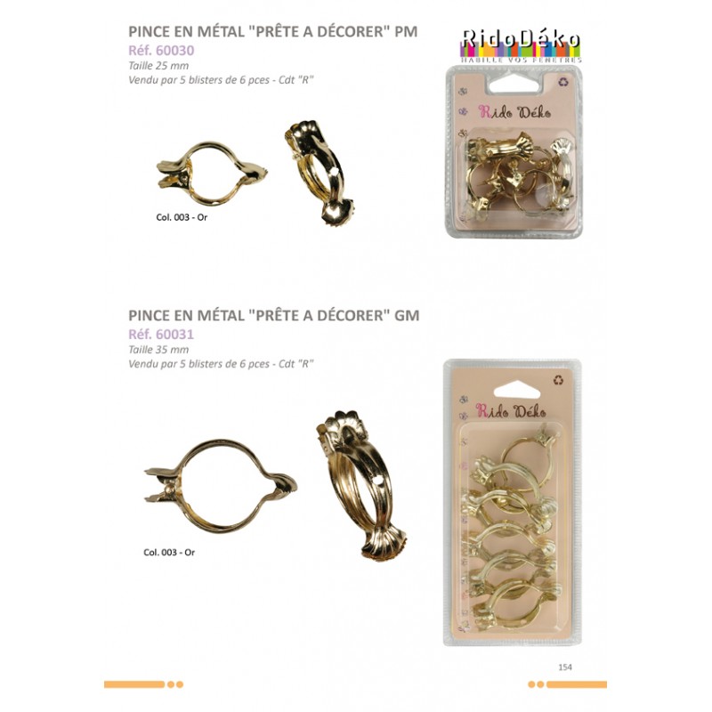 Stephanoise S60030 - CLIPS RIDEAUX SANS DECO