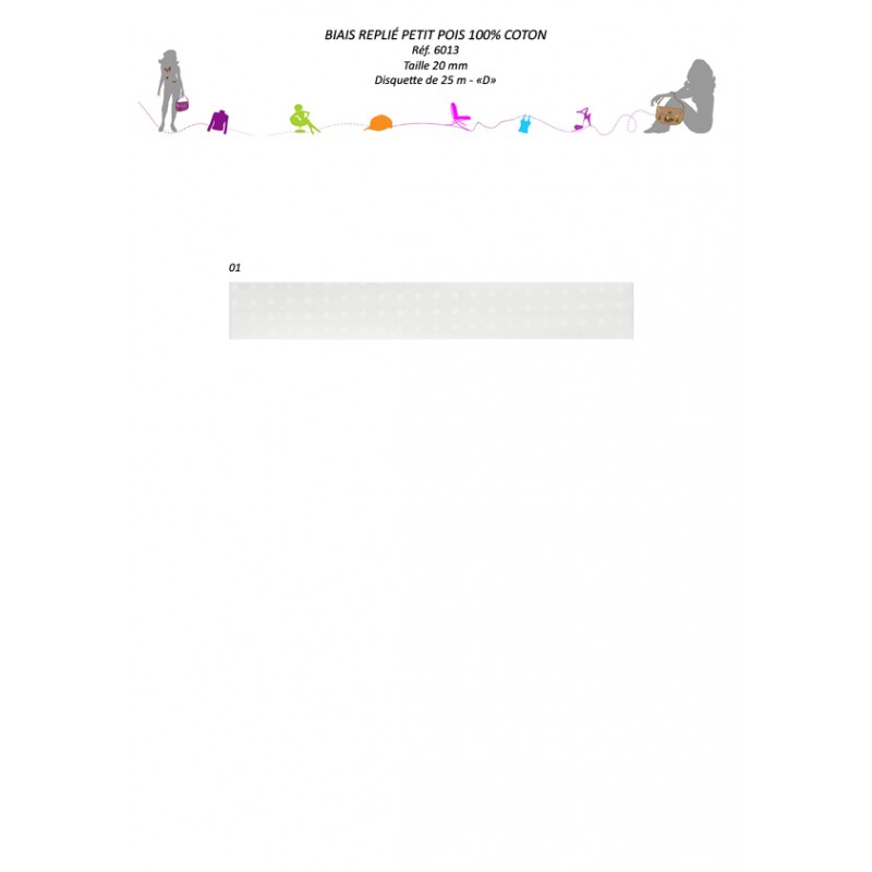 Stephanoise S6013 - BIAIS REPLIE PETITS POIS 20MM