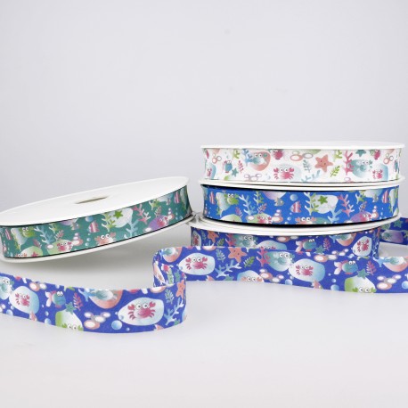 stephanoise S6032 - BIAIS IMPRIMÉ OCÉAN