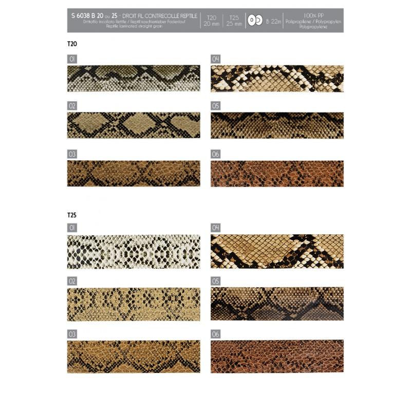 Stephanoise S6038 - DROIT FIL CONTRECOLLÉ REPTILE