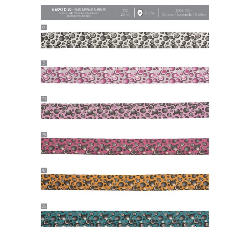 Stephanoise S6042 - BIAIS IMPRIMÉ BUBBLES